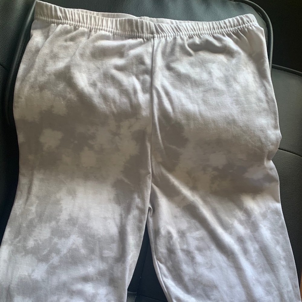 NEW gray & white biker shorts, never worn